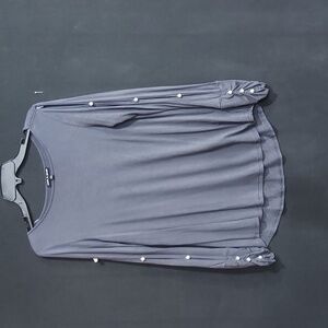 Cable & Gauge Cold Shoulder top with pearls